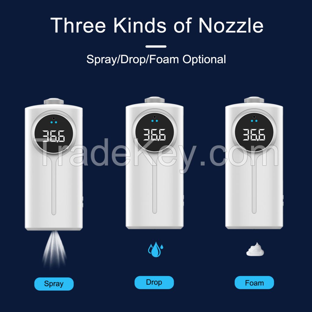 K9 pro upgrade gel drop spray foam 15 language battery inside 1200ml intelligent sensor soap dispenser thermometer k9pro plus