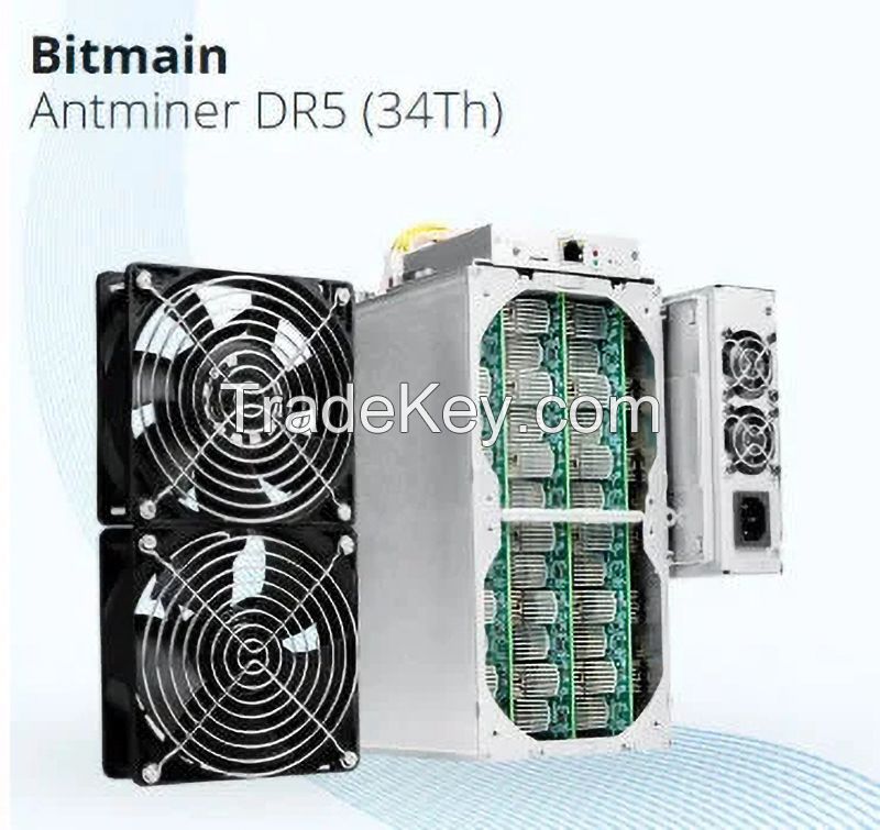 New Stock Bitmain Antminer Dr5 35th/S Blake256r14 Asic Miner Dcr Miner Antminer Dr5