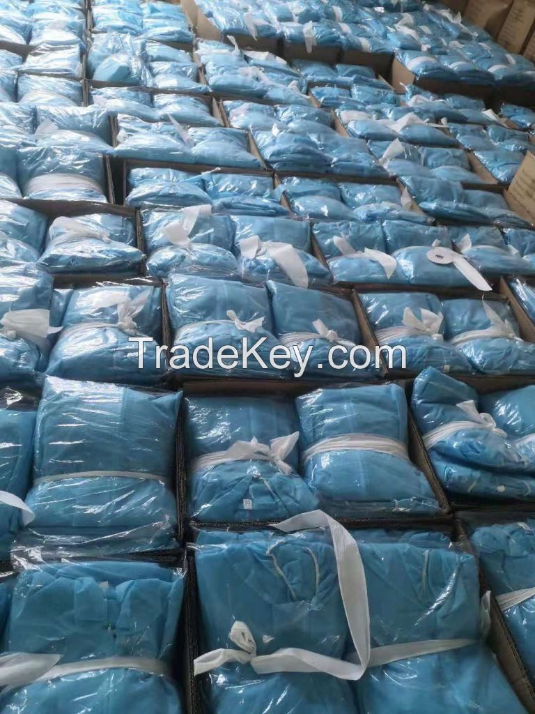 hot sale non woven disposable isolation gown SMS, PP, PP+PE elastic cuff