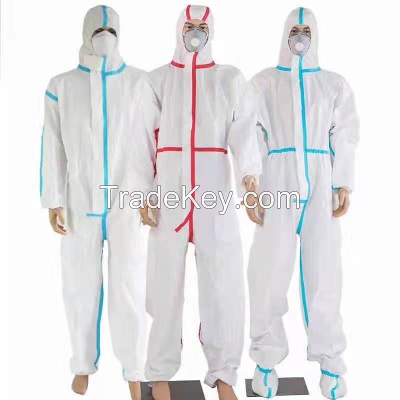 Non medical Disposable Protective Clothing Microporus Taped Coverall