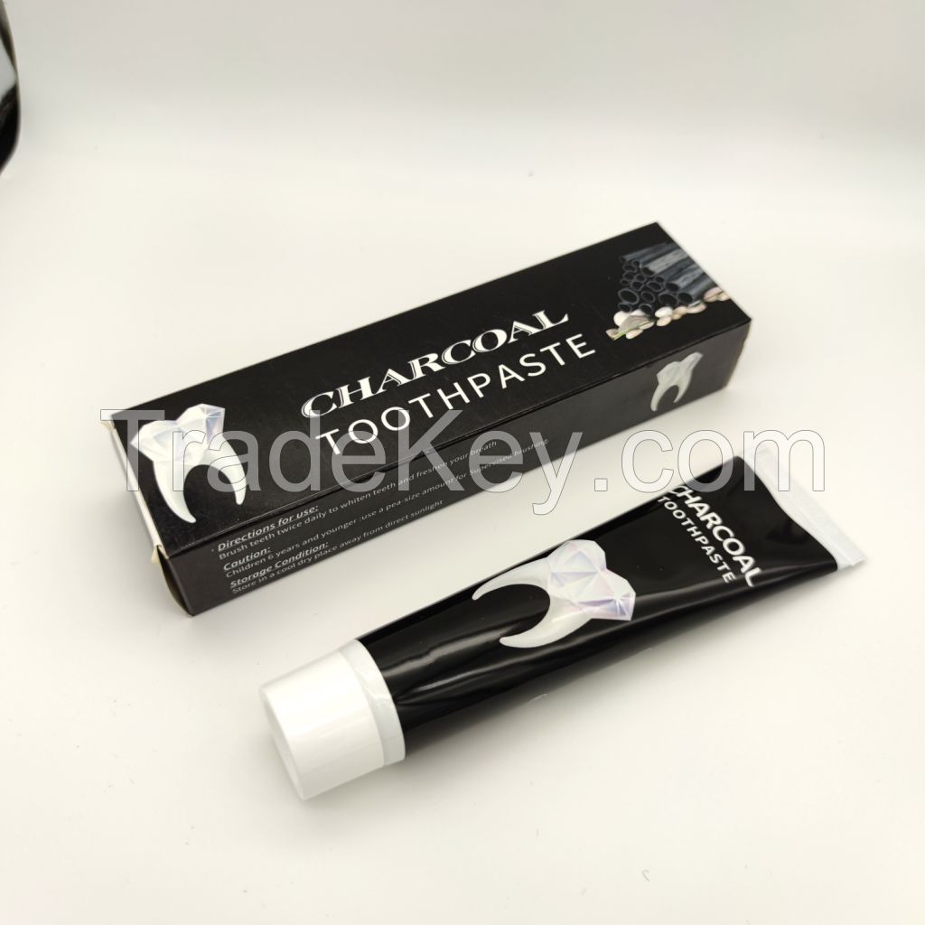 Hot sale wholesale price charcoal toothpaste activated whitening bamboo charcoal toothpaste