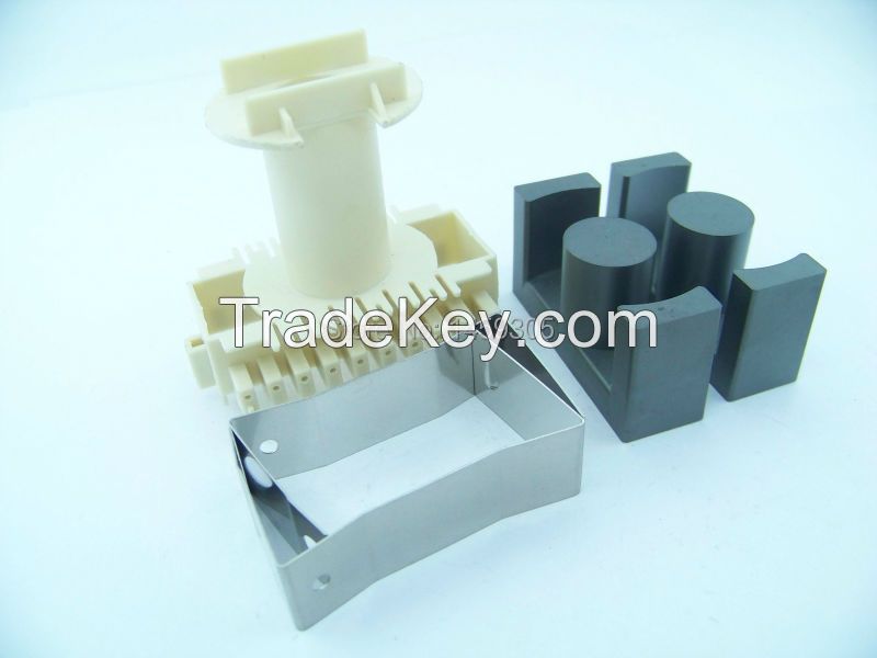 RM6 Bobbin HF Fransformer Frame Magnetic Ferrite Core PC40, 4pin (2+2)