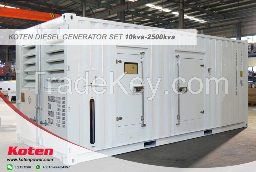 Koten Cummins Series Diesel Generator For Sale With Power Range From 20kVA to 1688kVA