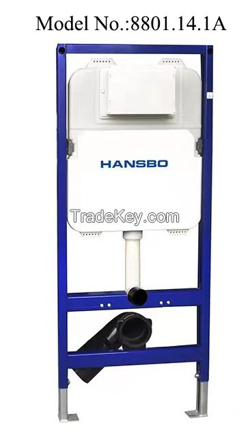 Hansbo Concealed Cistern, Dual Flush, Upper Tank, Compact Panel, Flush Volume Adjustable