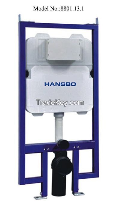 Hansbo Concealed Cistern, Dual Flush, Upper Tank, Compact Panel, Flush Volume Adjustable