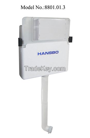 Hansbo Concealed Cistern, Dual Flush, Lower Tank, Compact Panel, Flush Volume Adjustable