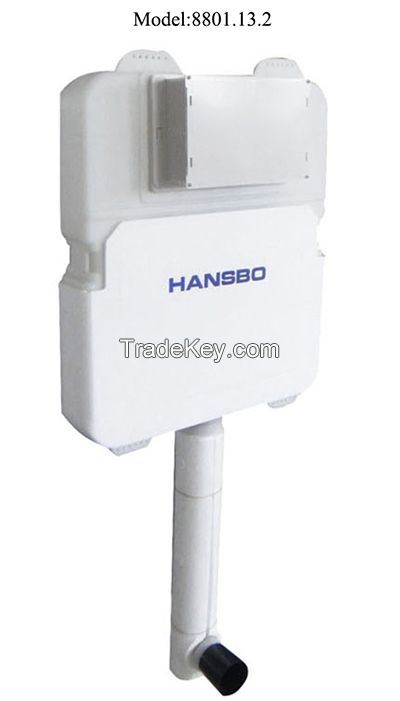 Hansbo Concealed Cistern, Dual Flush, Lower Tank, Compact Panel, Flush Volume Adjustable