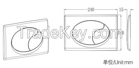 Front Panels for concealed cistern, Dual Flush