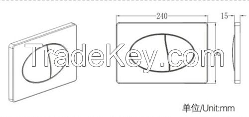 Front Panels for concealed cistern, Dual Flush