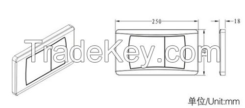 TOP Panels for concealed cistern, Dual Flush