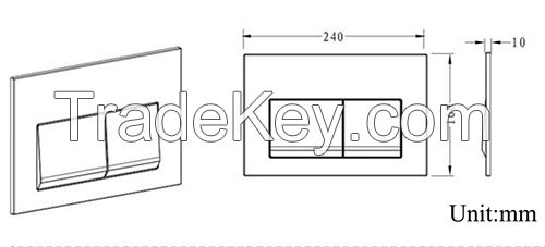 Front Panels for concealed cistern, Dual Flush