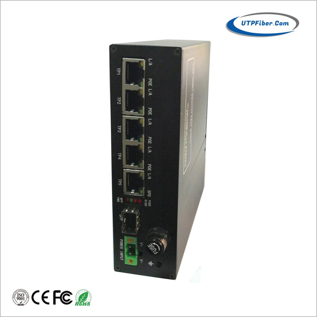 Industrial 4-Port 10/100/1000T 802.3at PoE + 1-Port 10/100/1000T + 1-Port 1000X SFP Solar Power PoE Switch