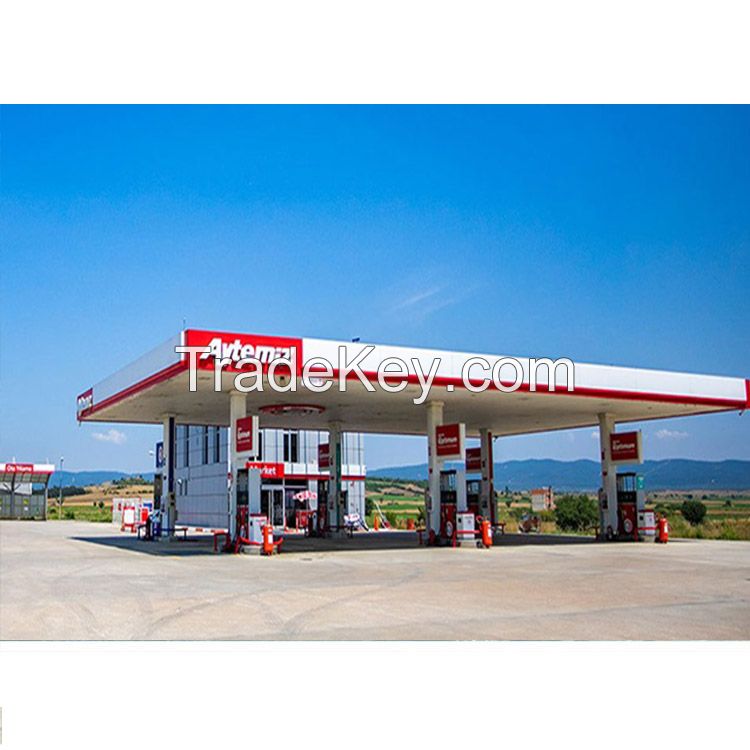 Xuzhou light weight space frame gas station canopy