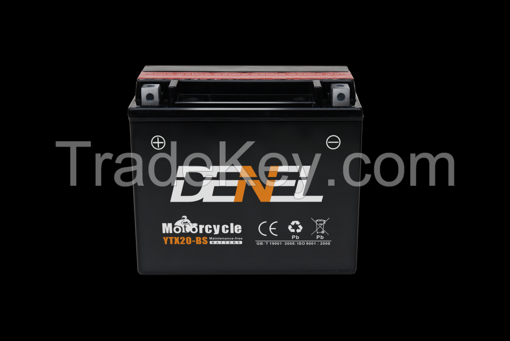 Hot selling good quality 12v 18ah YTX20-BS Battery maintenance free motorcycle motorcycle start battery lead acid batteries