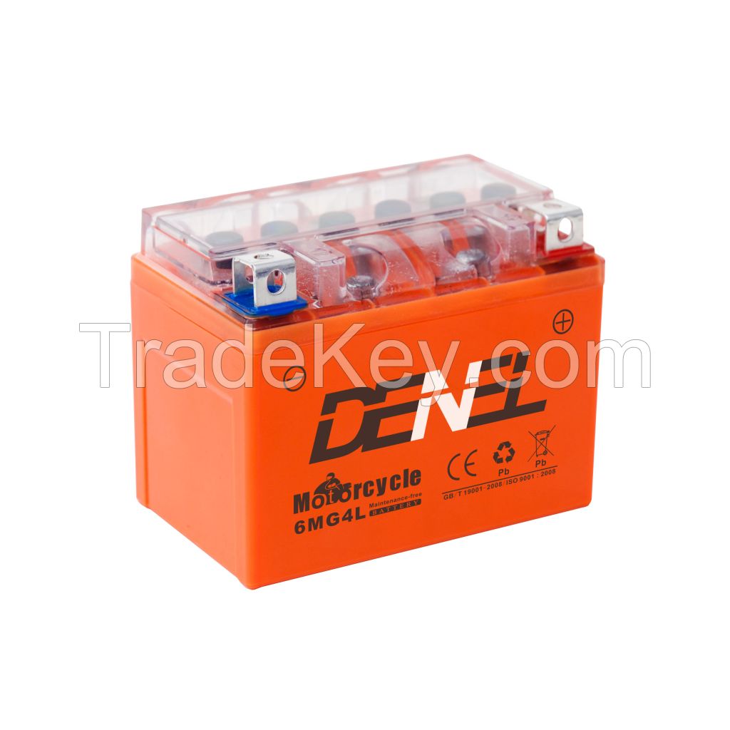 GEL 6MG4L sparepart motorcycle maintenance free  start motorcycle battery GEL lead acid battery gel motorcycle battery