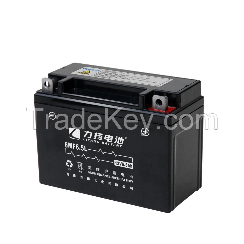 DENEL China Wholesale cheap price battery good starting performance small size 6MF6.5 motor start battery mf sealed lead acid battery