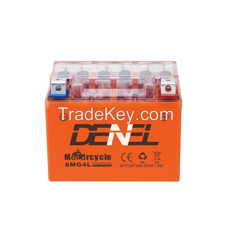 GEL 6MG4L sparepart motorcycle maintenance free  start motorcycle battery GEL lead acid battery gel motorcycle battery