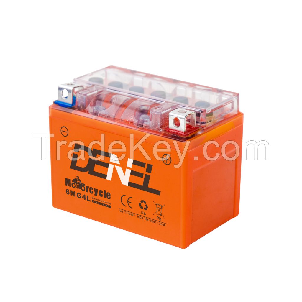 GEL 6MG4L sparepart motorcycle maintenance free  start motorcycle battery GEL lead acid battery gel motorcycle battery