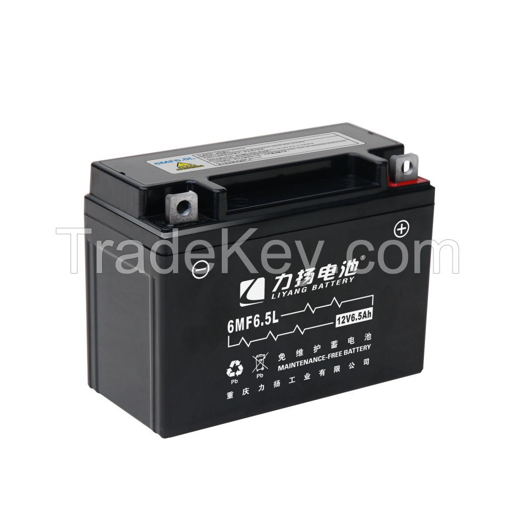 DENEL China Wholesale cheap price battery good starting performance small size 6MF6.5 motor start battery mf sealed lead acid battery