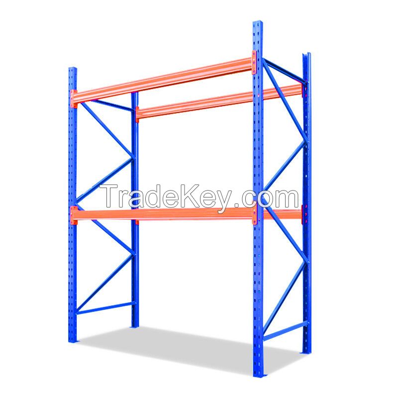 Heavy Duty Storage Racking Goods System Warehouse Storage Racks For Industrial Storage Material Cold rolled steel Color Upright - blue, Beam - orange; or customized. Outer Dimension (H*W*Dmm) 4700*2500*1000 or customized Height 1500-8000mm Depth