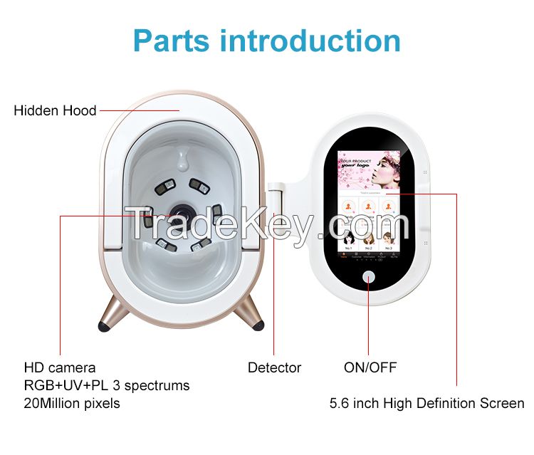 Professtional Skin Analysis Magic Mirror Facial Detection Skin Detector for beauty salon