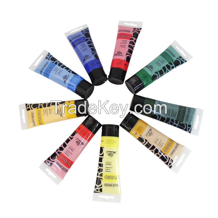 Acrylic Paints For Canvas 75/100/200/250/500 ml Plastic Bottles Bulk Packages