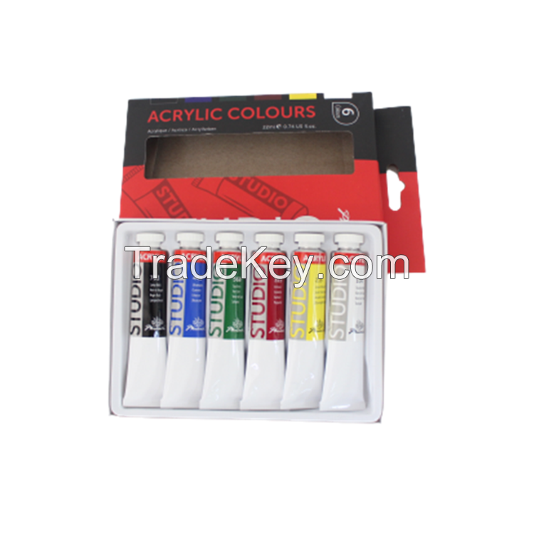 Acrylic Paints 12x12ml drawing sets Studio Series For Canvas in 61 colors with CE certification