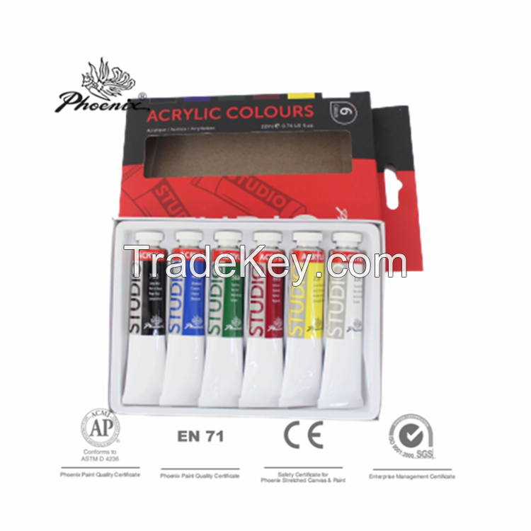 Acrylic Paints 5x75ml in 61 colors art sets Wholesale For Canvas with AP EN71 CE certification