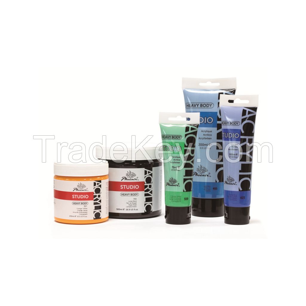 Acrylic Paints For Canvas 75/100/200/250/500 ml Plastic Bottles Bulk Packages