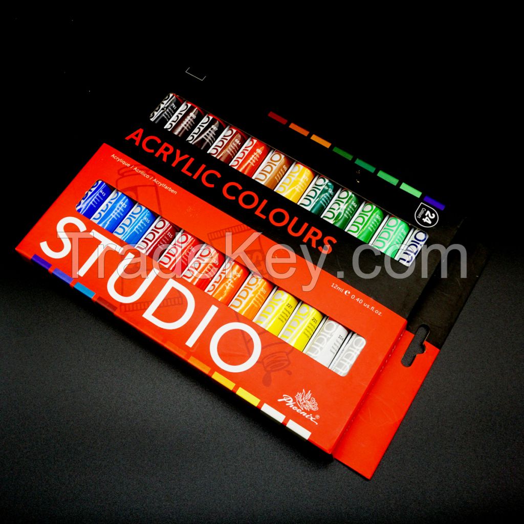 2021 Hot Selling New Design Rich Color 24 Colors Acrylic Paint Set For Artist