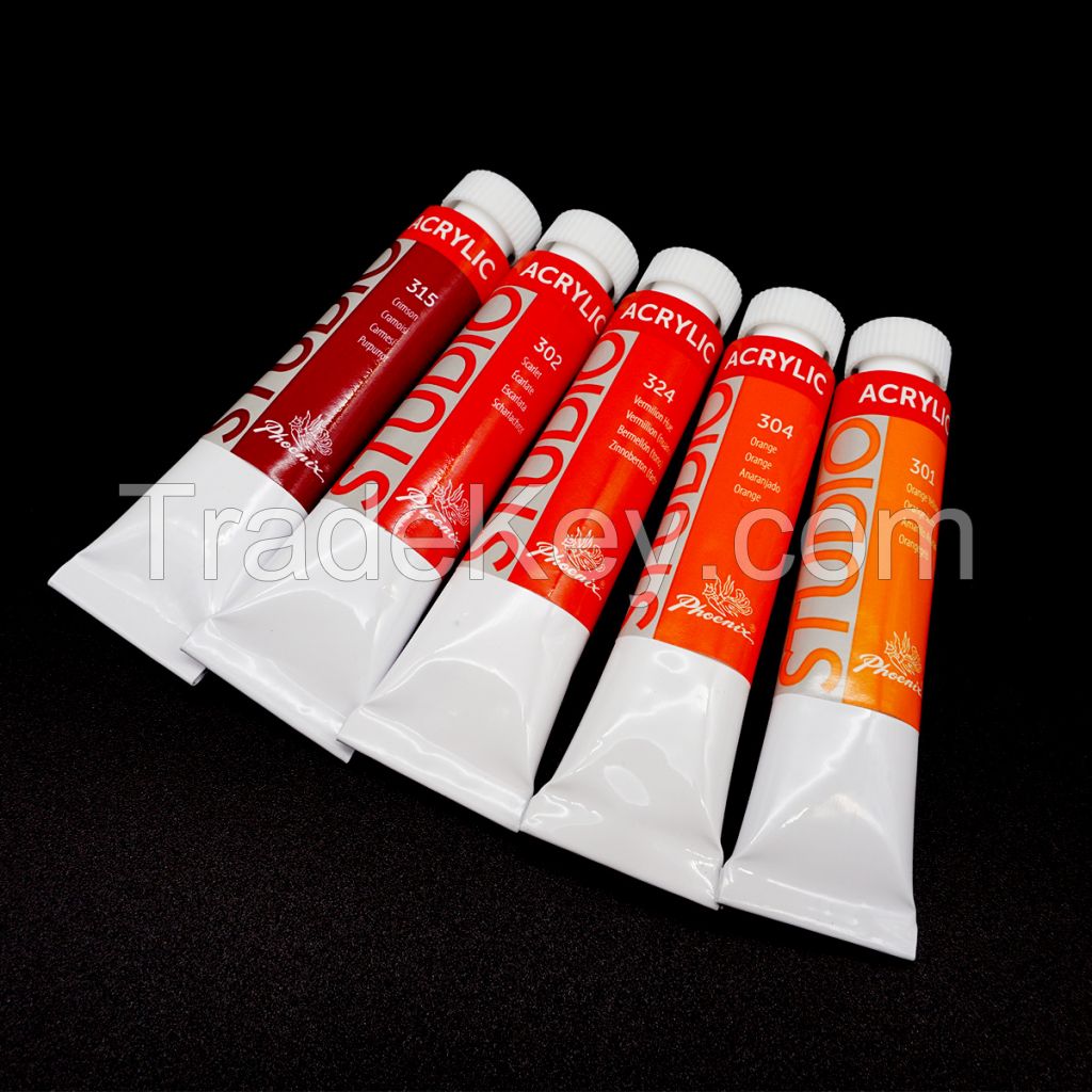 Phoenix 24color 12ml Non-toxic DIY Waterproof Wall Paints Acrylic painting Color for Wholesale