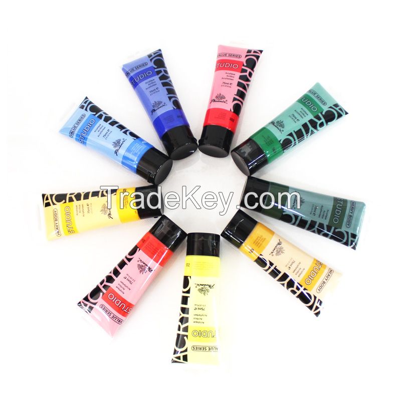 2021 Hot Selling New Design Rich Color 71 Colors Acrylic Paint used with Paint Brush Palette For Artist