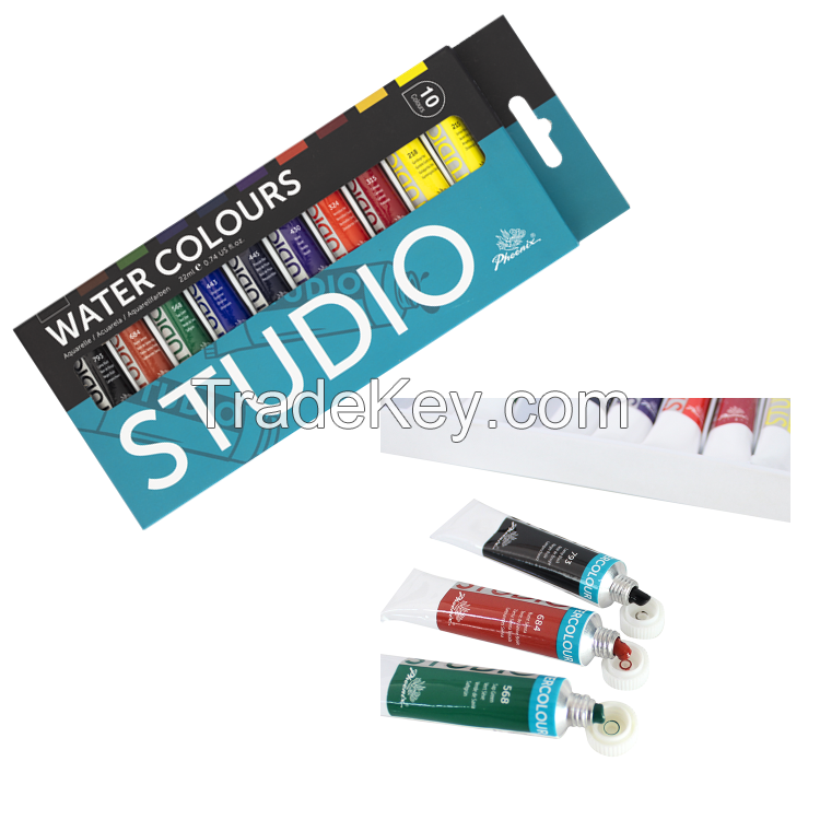 CE certified Watercolor 10x22ml in 36 color Studio series for Art supplies