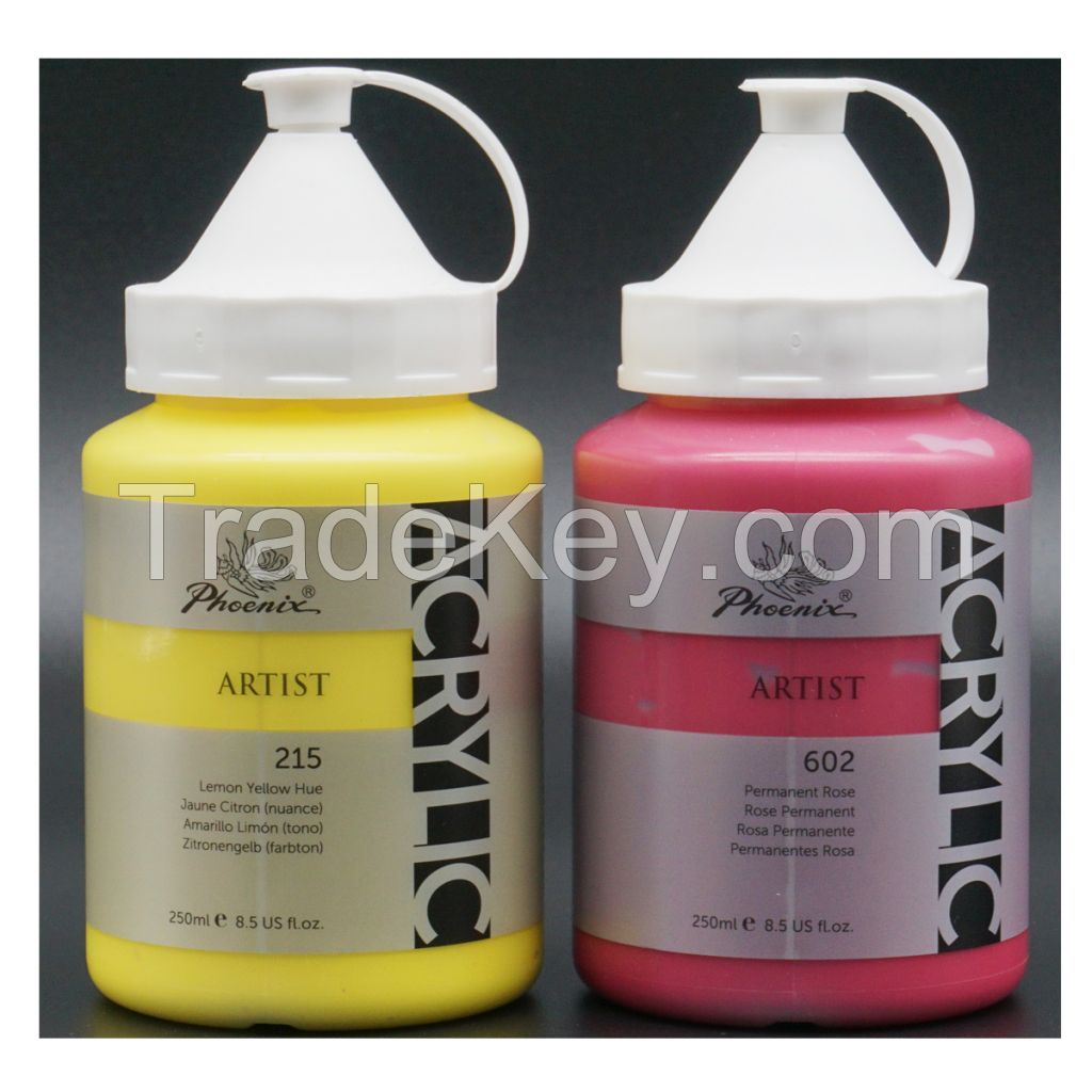 plastic bottle 250ml 50 color acrylic paint for artist painting