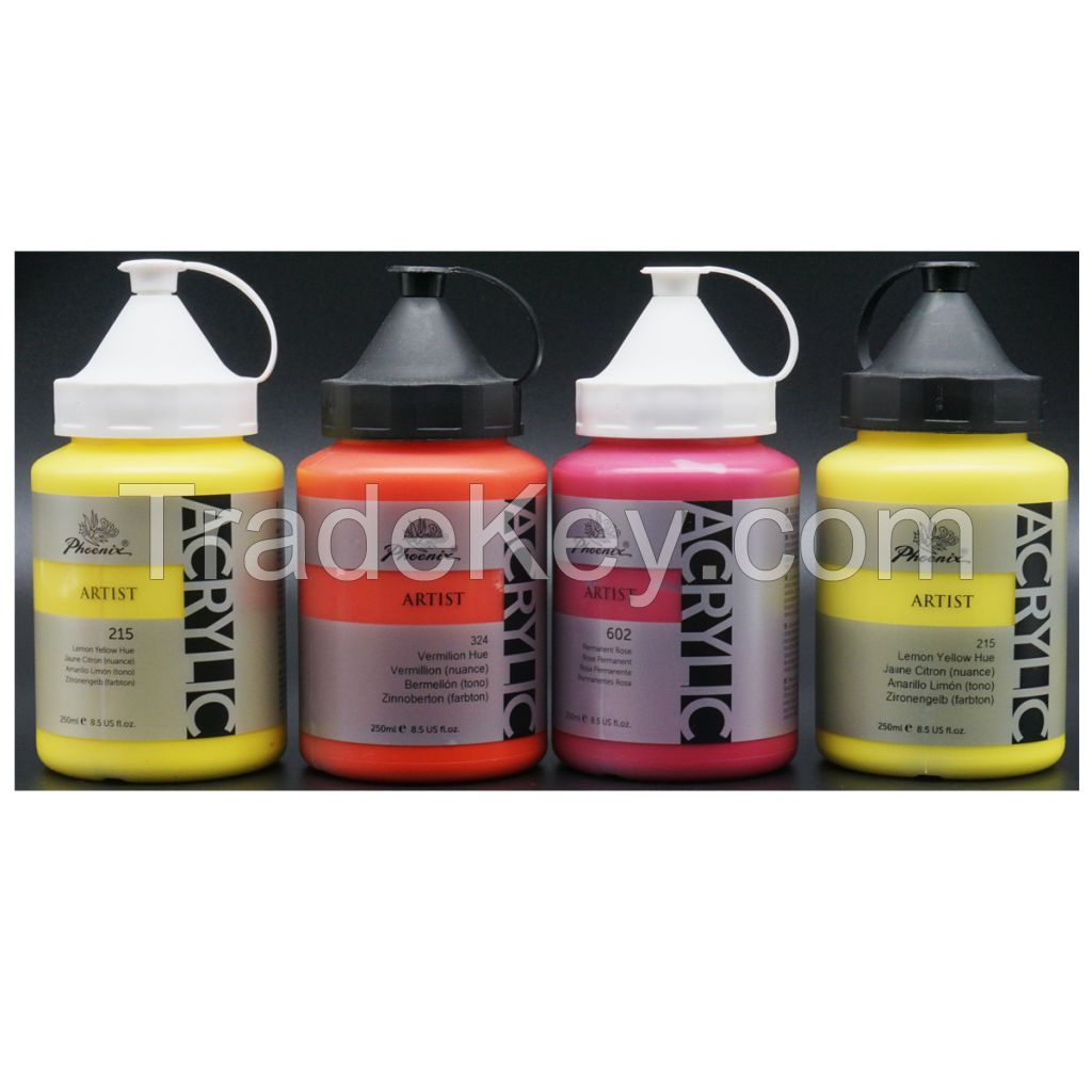 plastic bottle 250ml 50 color acrylic paint for artist painting