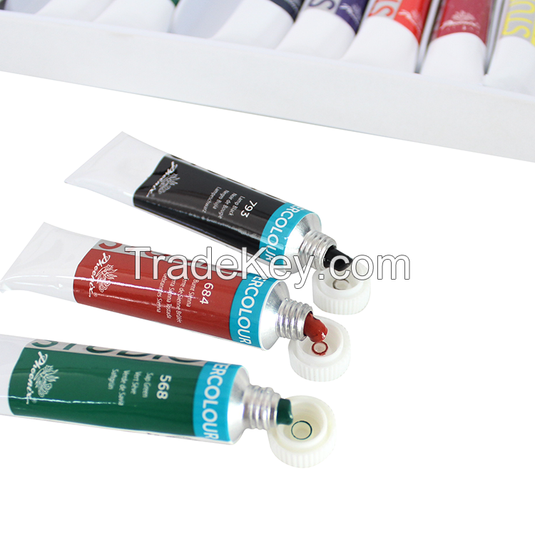 Watercolor 10*122ml in 36 color Studio series for Art supplies