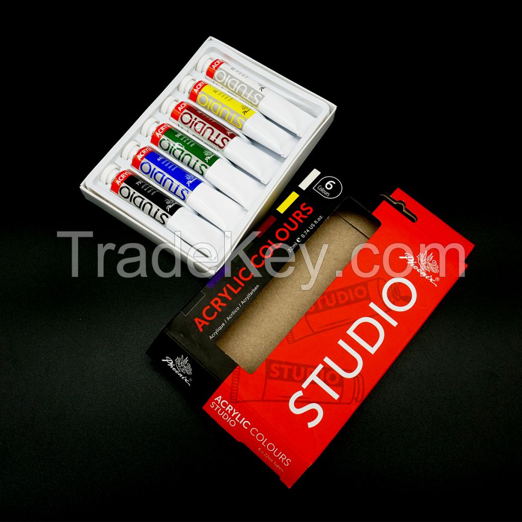 CE certificate Hot selling online paint tubes 22ml with 6 color acrylic paint set for painting