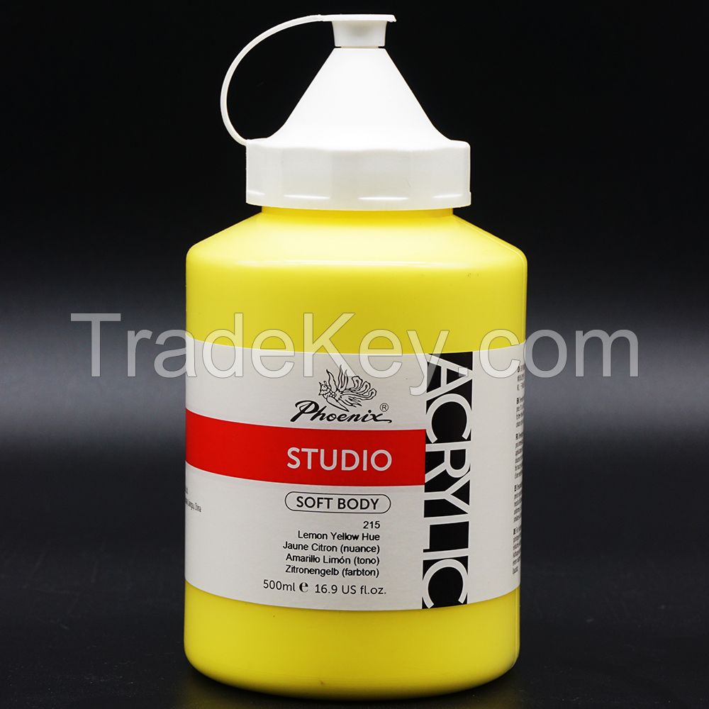 hot sell for DIY drawing 500ml Aluminium acrylic paint bottle 60 colors acrylic paint