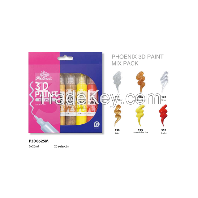 3D Acrylic Paints Phoenix kids stationery art sets Wholesalewith AP EN71 CE certification