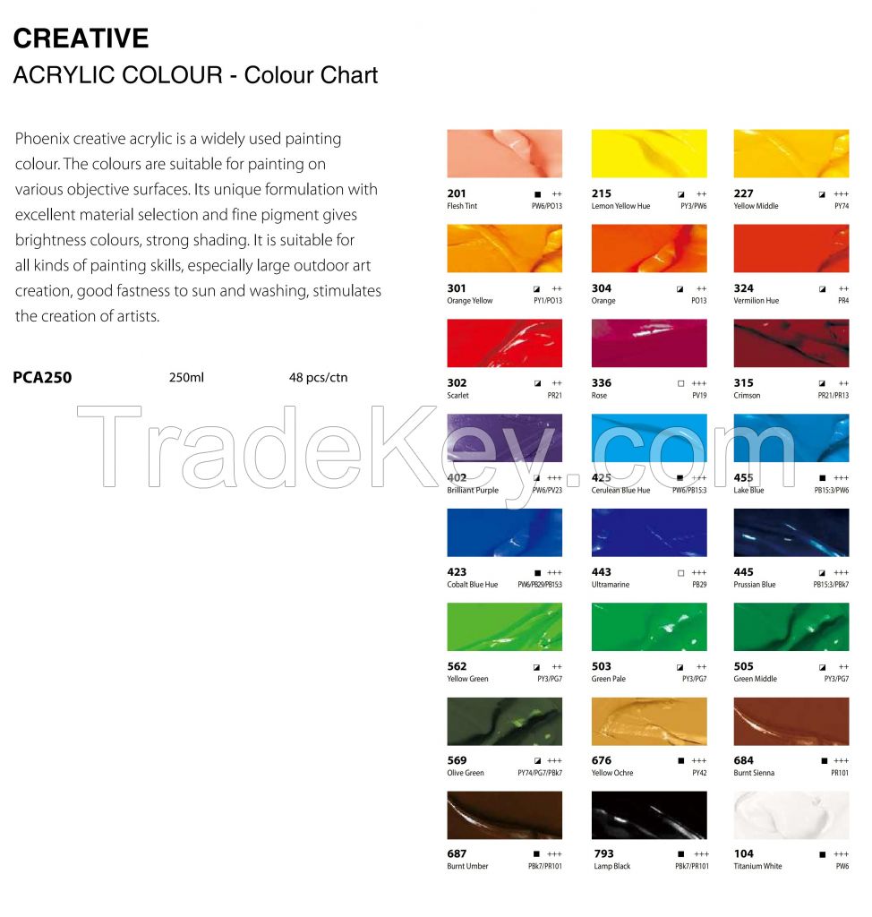 500ml Creative Acrylic paints Phoenix Wholesale with AP EN71 CE certification