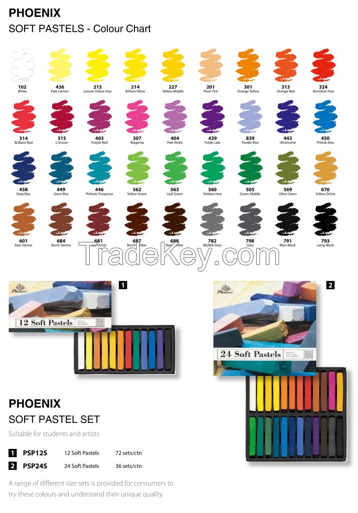 Soft Pastel 24 color artset  in 36 colors art sets Wholesale with AP EN71 CE certification