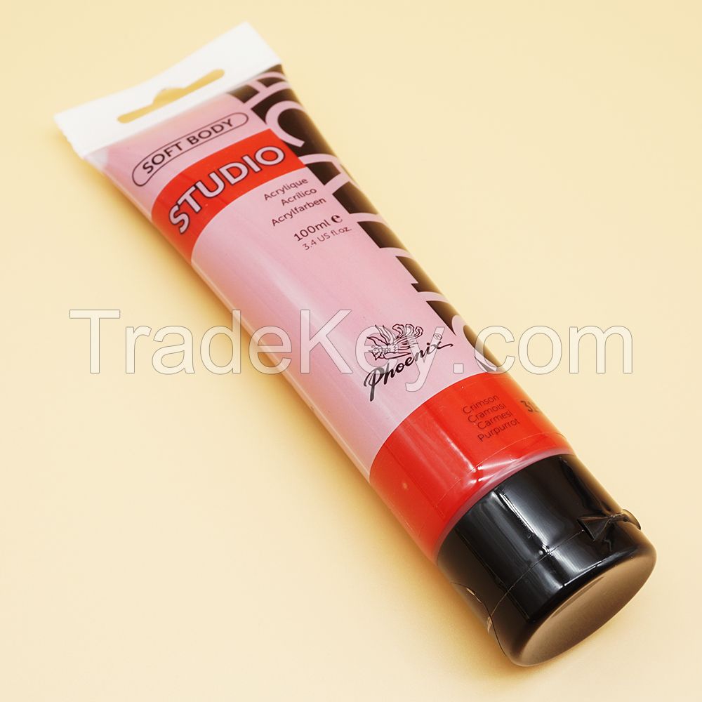 wholesale CE and AP Phoenix Multi color 100 ml acrylic paint tube package acrylic paint