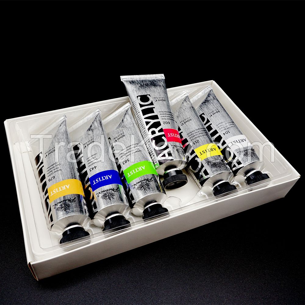 Phoenix Artist Grade 6 10 Colors Acrylic Color Set 60 Ml Drawing Painting Acrylic Set