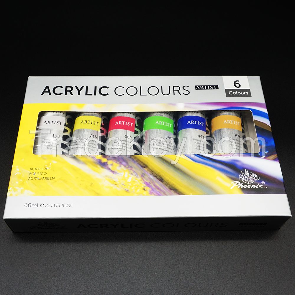 Color Paint Acrylic Product Art Set 60ml Acrylic Color Paints Set 60 Colors Quick Drying Acrylic Paints with Ap and CE