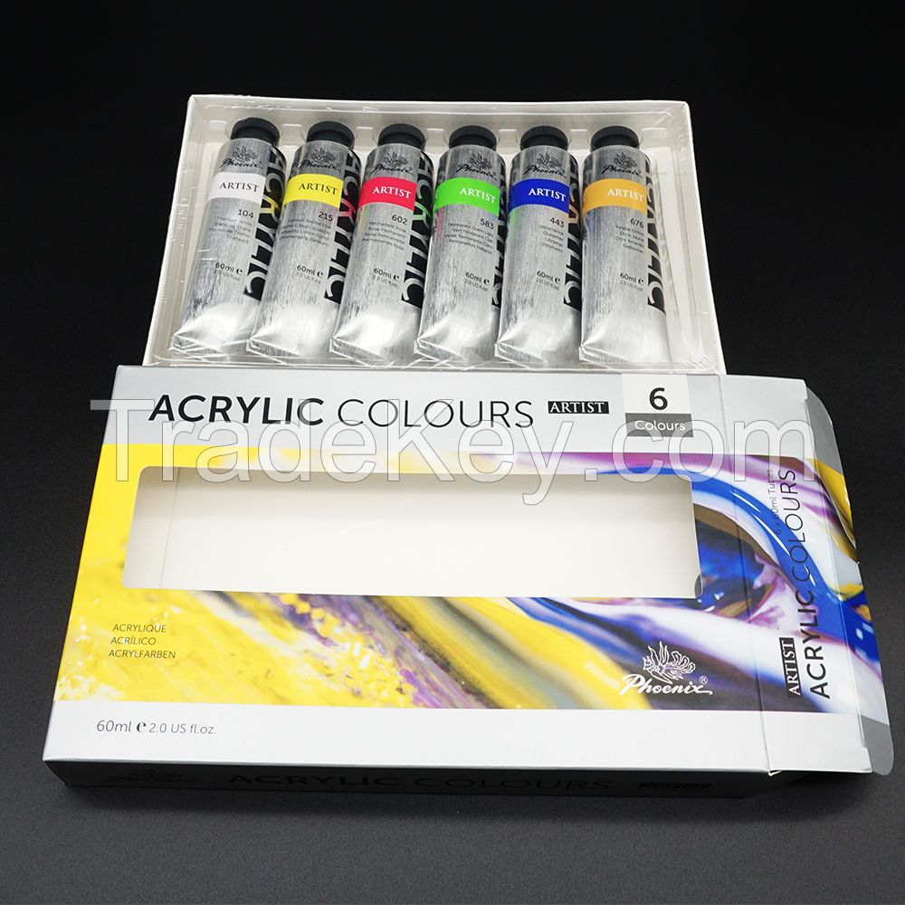 Factory Direct Sale 50 Acrylic Colors 60ml Drawing Pigment Ink 3D Acrylic Paint Colors