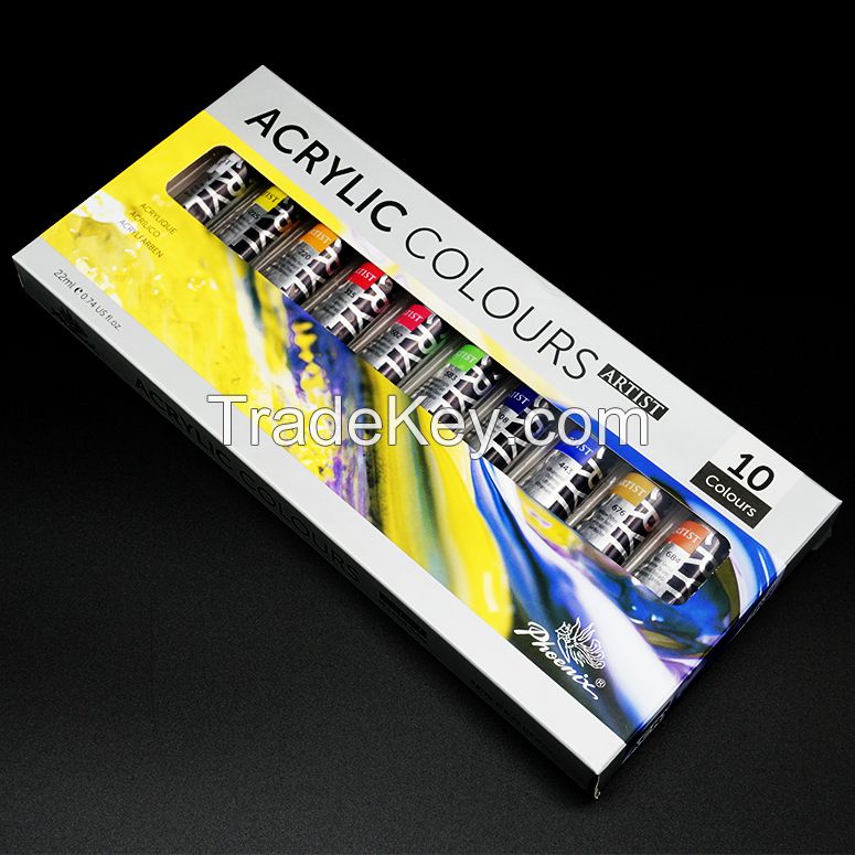 10 Colors of 22ml Acrylic Paint Set with Good Price Acrylic Paint Set