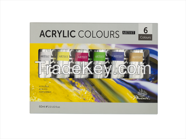 Canvas use Acrylic Paints 6 x 60ml Artist level Wholesale in 50 colors with CE certification