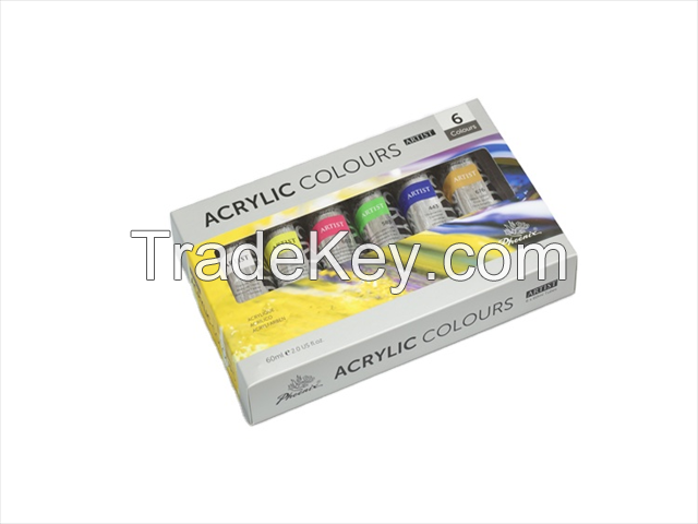 Canvas use Acrylic Paints 6 x 60ml Artist level Wholesale in 50 colors with CE certification