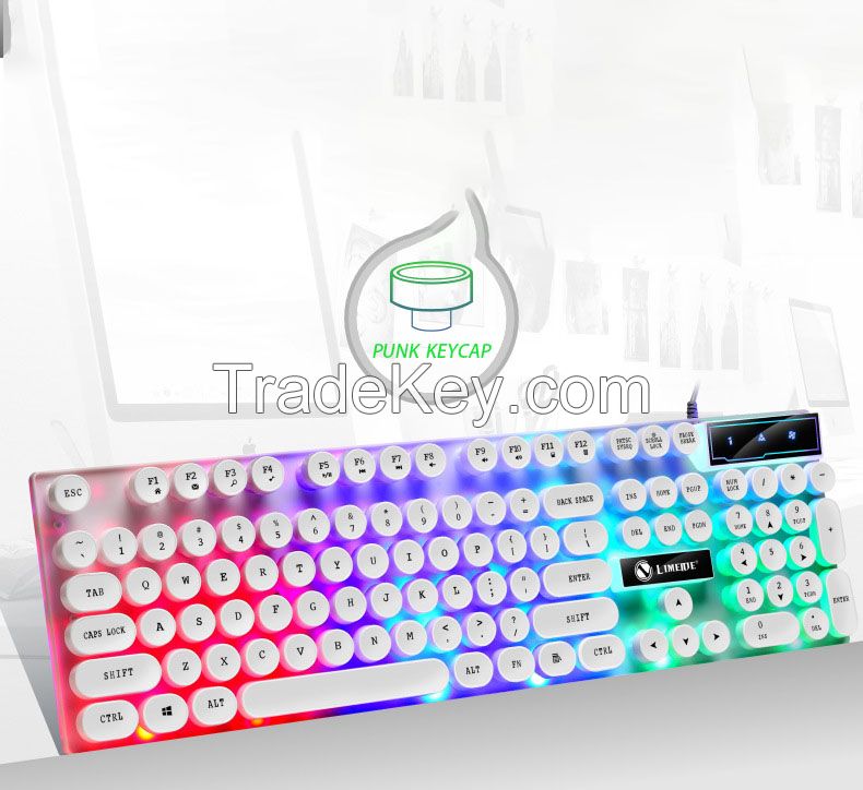 Punk style mechanical keyboard mouse Combos