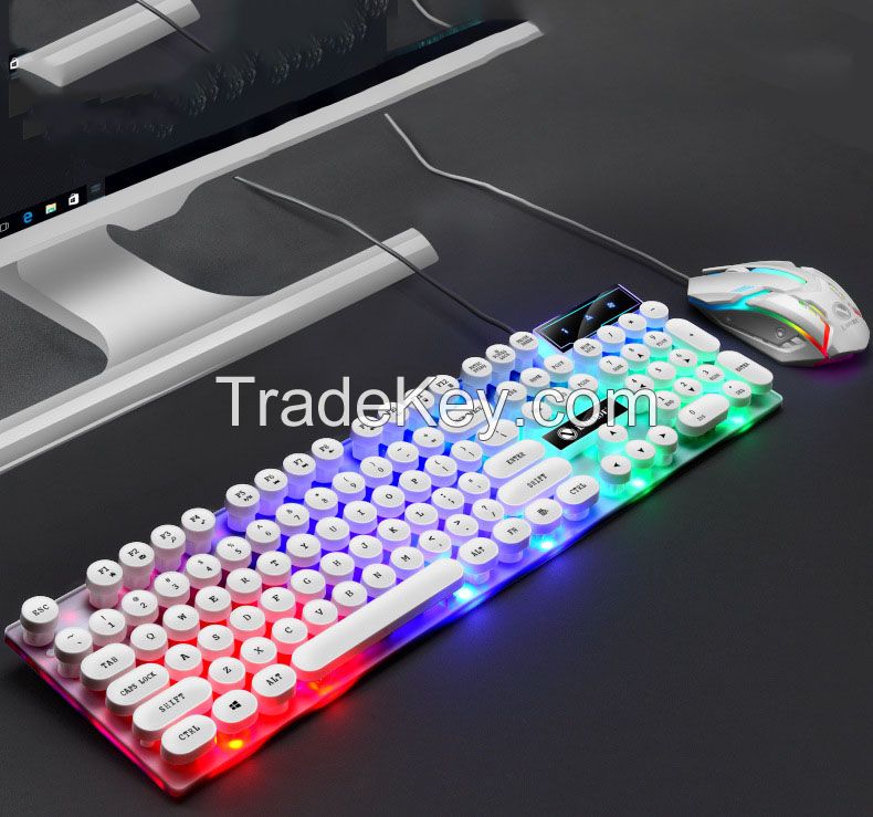 Punk style mechanical keyboard mouse Combos